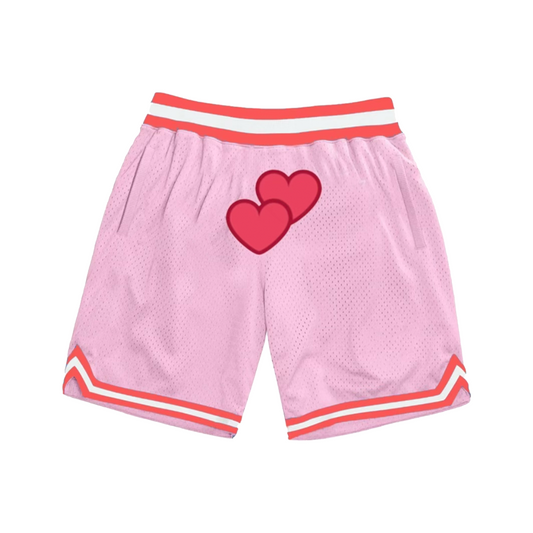 Pre Order. - Red Hearts Basketball Shorts